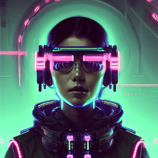 Neon Operator Girl Digital Graphic 40710850 1