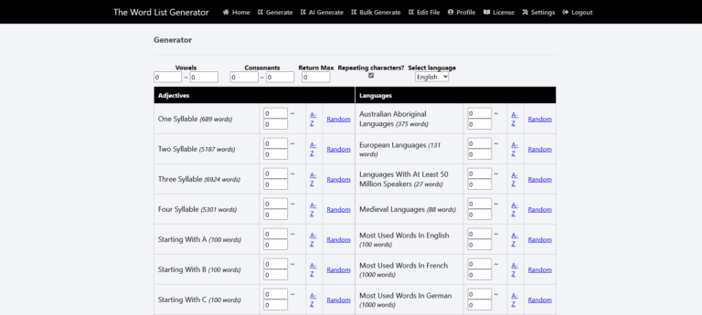 Best Word List Generator for KDP